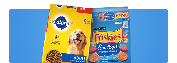 Pedigree Dog Food and Friskies Cat Food