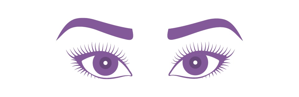 Illustration Showing Upturned Eyes