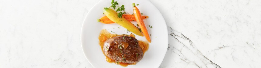 Steak Filets with Peach Glaze