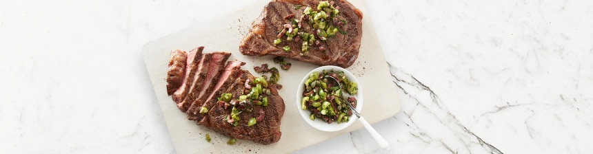 Grilled Ribeye Steak with Tapenade