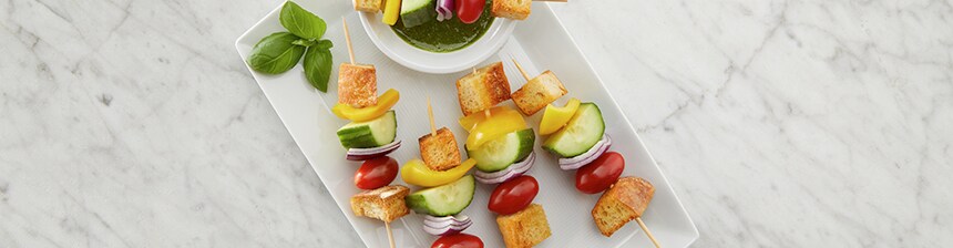 Panzanella Salad on a Stick