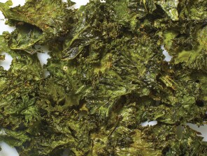 Closeup of kale chips