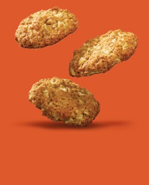 Three cookies made with apples