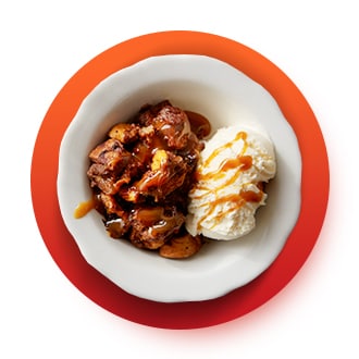 Slow Cooker Chocolate Bread Pudding with Bourbon Caramel Sauce