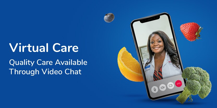 Virtual Care. Quality care available through video chat. Virtual Care. Quality care available through video chat.