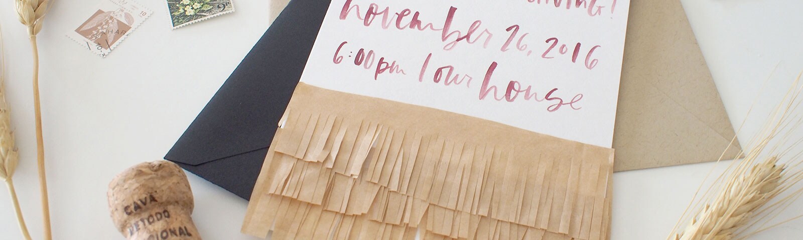 Brown paper bag with calligraphic writing Brown paper bag with calligraphic writing