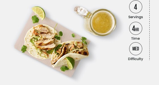Grilled Chicken Touchdown Tacos with Michelob Ultra Grilled Chicken Touchdown Tacos with Michelob Ultra