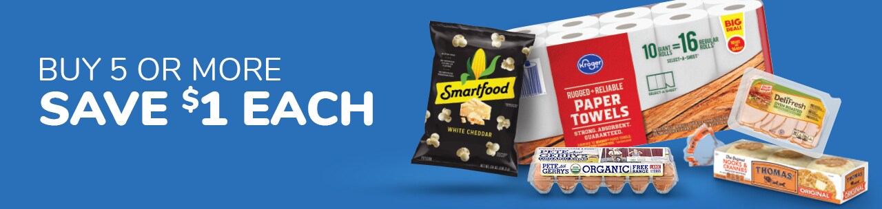 Jay C Food Stores - Savings and Rewards Promotion Page: Buy 5, Save 1