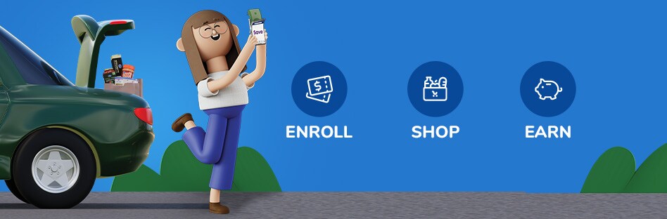 Enroll, Shop, Earn